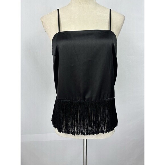 NWT Bailey / 44 Fringe Top Black Small Adjustable Straps - Picture 9 of 9